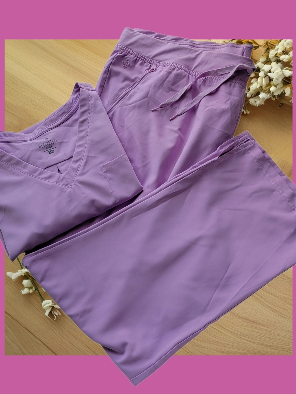 Med Couture Insight Scrub Set Lilac / Orchid Sz 3XL